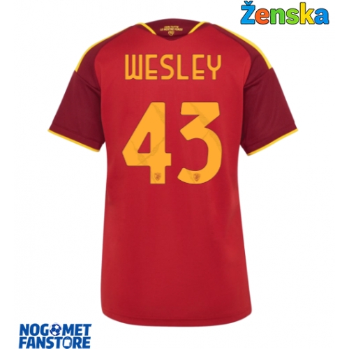 AS Roma Wesley Franca #43 Domaci Dres za Ženska 2026-27 Kratak Rukav